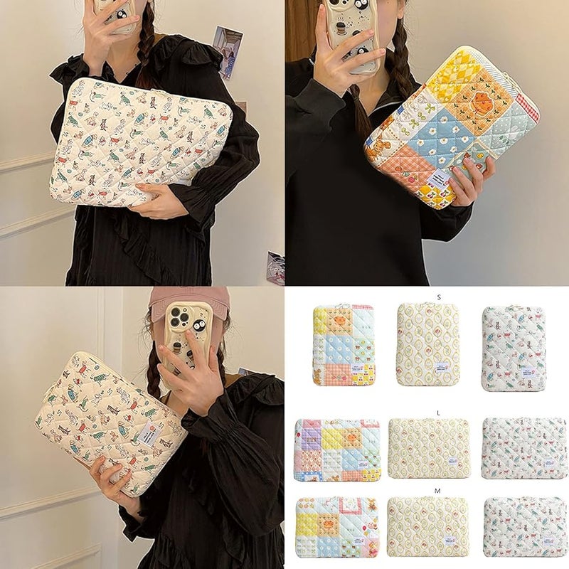 14 Inch Laptop Sleeve Floral Pattern Case Bag For Office Travel College Women - Image 2